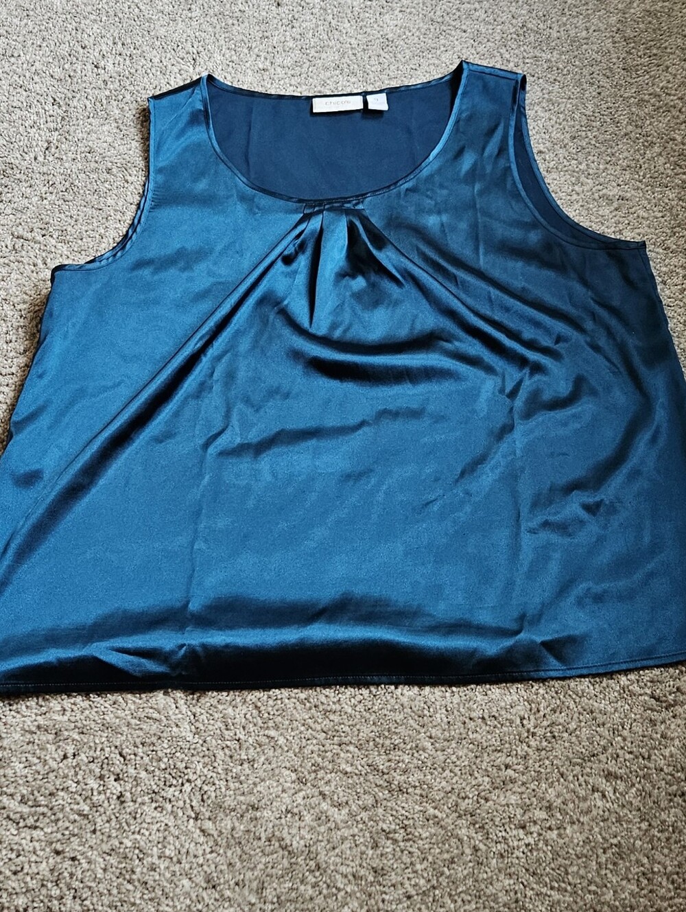 Chico's Teal Satin Camisole Size 3 XL